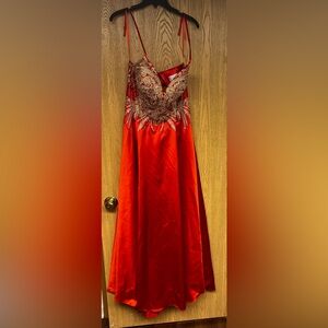 Camille La Vie Burnt Orange Formal Dress - size 10